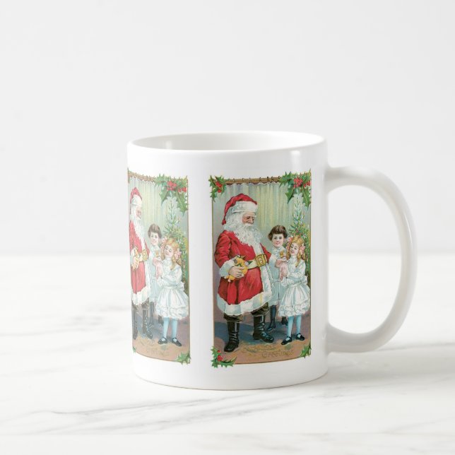 Santa With Children Kaffemugg (Höger)