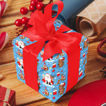 Santa With Forest Animals Presentpapper<br><div class="desc">Denna festliga pappra omslutning gör att jultomten glädjande firar jul med skogsdjur,  försedd med charmerande scener av kamarader och helgdag cheer i en viskös,  färglös skogsmiljö.</div>