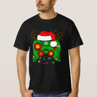 Santa with Gamepad-juldesign T Shirt