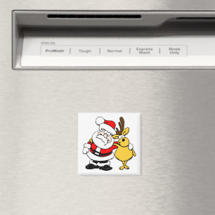 Santa With Hjort Magnet