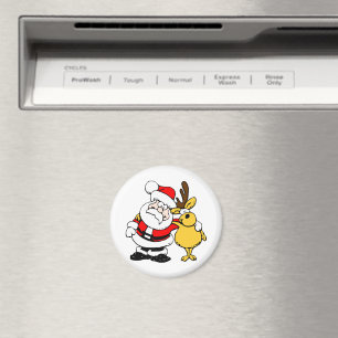 Santa With Hjort Magnet