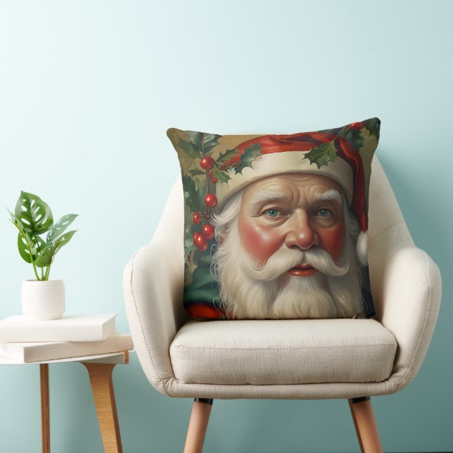 Santa With Mistletoe Kudde (Stol)