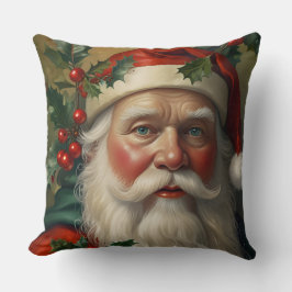 Santa With Mistletoe Kudde