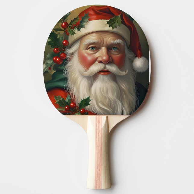 Santa With Mistletoe Pingisracket (Framsidan)