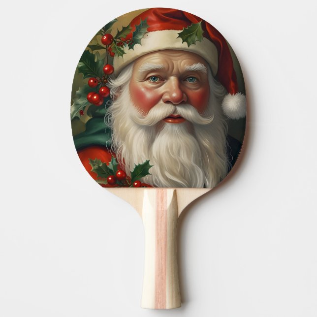 Santa With Mistletoe Pingisracket (Framsidan)