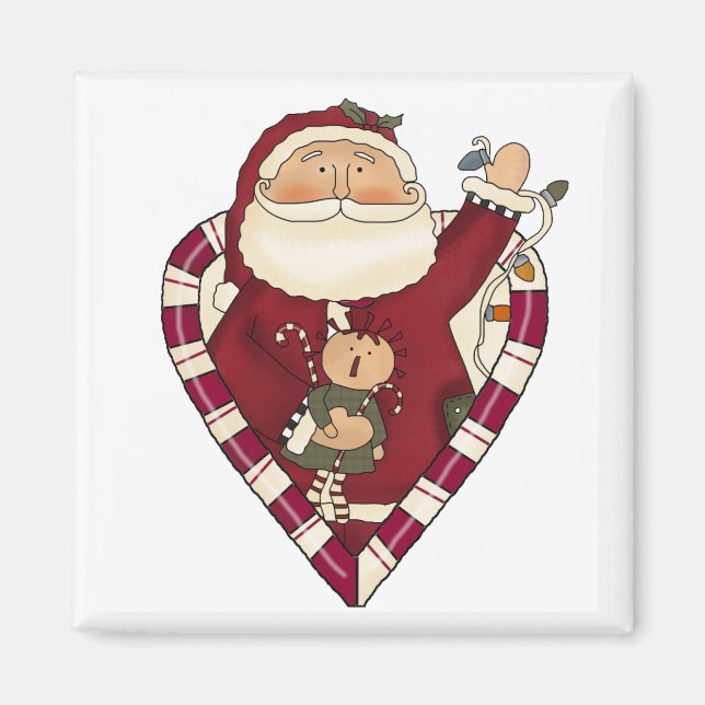 Santa With Ragdoll Tshirts and Gifts Magnet (Framsidan)