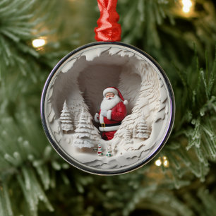 Santa Wonderland Julgransprydnad Metall