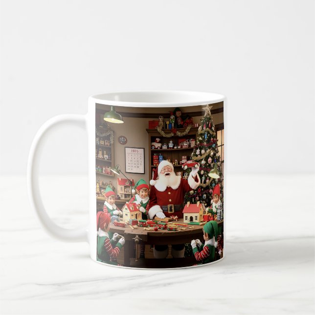 Santa Workshop Helgdag Kaffemugg (Vänster)