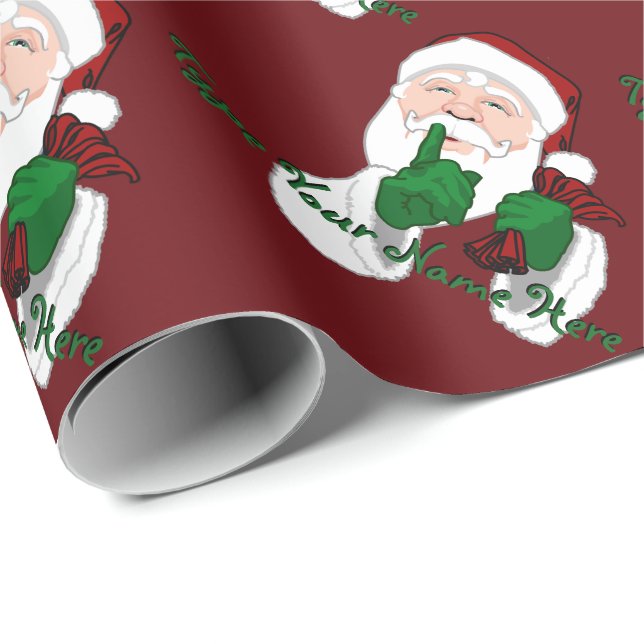 Santa Wrapping Papper Personlig jul Papper Presentpapper (Rullad Hörn)