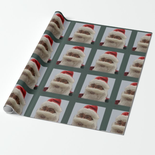 Santa Wrapping Papper Presentpapper (Utrullad)