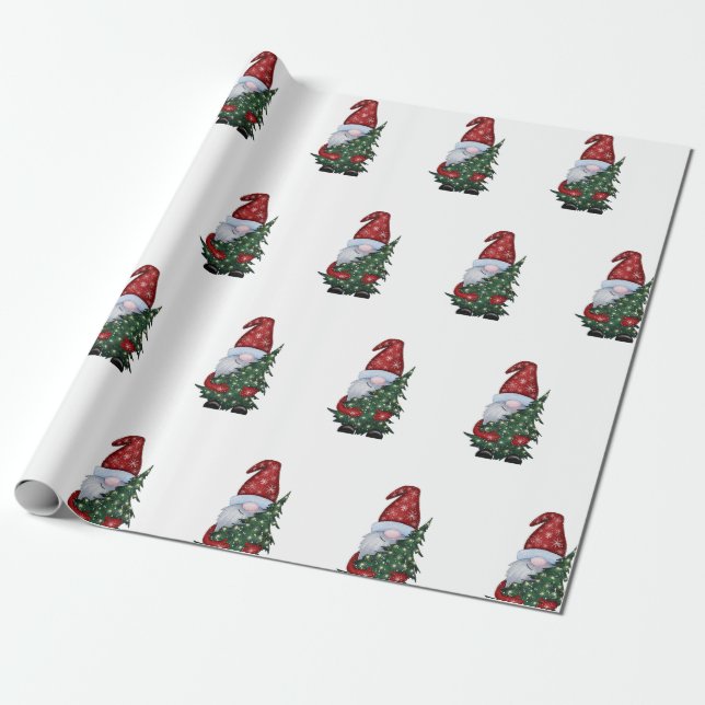 Santa Wrapping Papper Presentpapper (Utrullad)