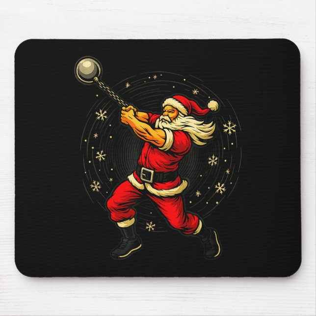 Santa Wrecking Ball Christmas Gym Fitness Humor  Musmatta (Framsidan)