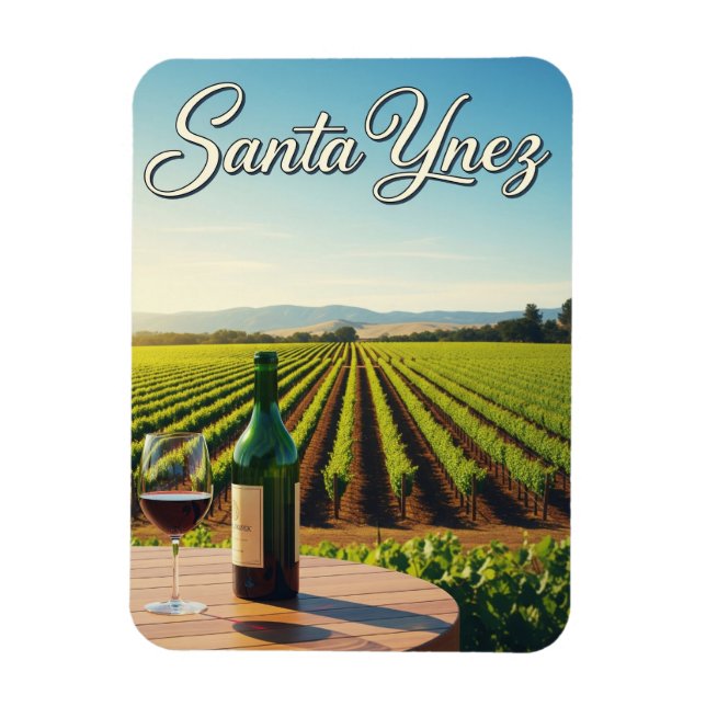 Santa Ynez California Magnet (Vertikal)