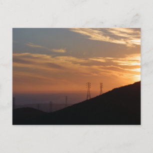 Santa Ynez Mountain Sunset Vykort