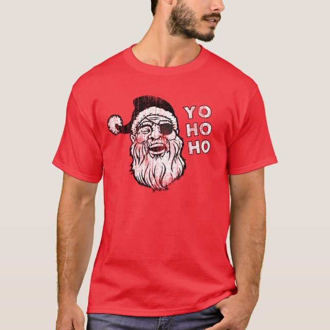 Santa Yo Ho Ho T-shirt (Framsida)