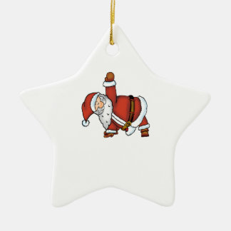 Santa Yoga - juldesign med en Yoga Santa Julgransprydnad Keramik