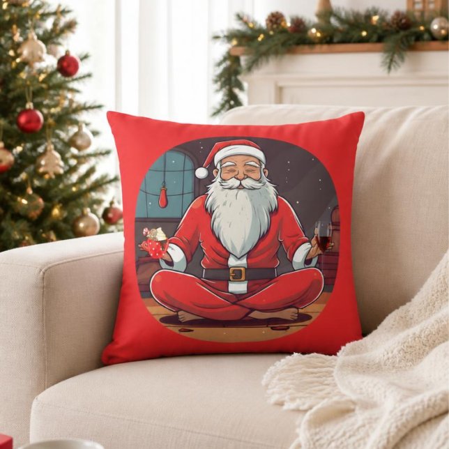 Santa Yoga Kuddöverdrag Kudde (Skapare uppladdad)
