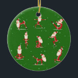 Santa Yoga Poses Julgransprydnad Keramik<br><div class="desc">Santa Yoga Poses Ornament är ett lekfullt och uppsåtligt tillskott till din helgdag dekoration, som förenar tomtens vackra väsen med yogas roligt och balans. Den här unika prydnadsformen ger ert festliga firande lite glädje och sinnesstämning. Håll den här prydnaden på träd för att förse ditt utrymme med en blandning av...</div>