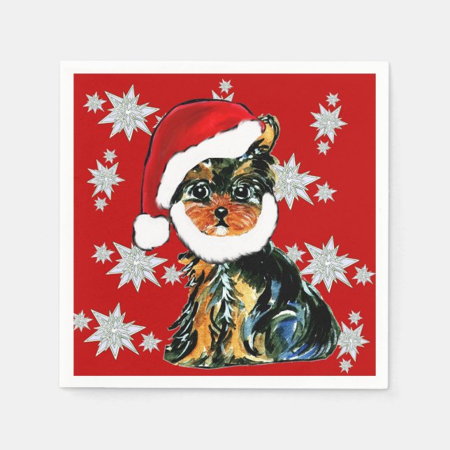 SANTA YORKIE PAPPERSSERVETT (Framsidan)