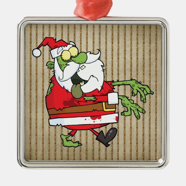 Santa Zombie Julgransprydnad Metall (Framsidan)
