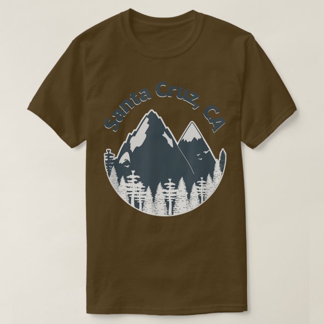 SantaCruz CA Mountains Hiking Climate Camping T Shirt (Design framsida)