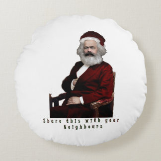 SantaKarl MarXmas Rund Kudde