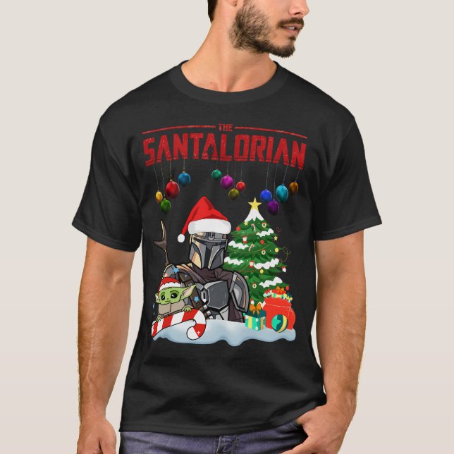 Santalorian Chirstmas Santa Funny Star Christm T Shirt (Framsida)