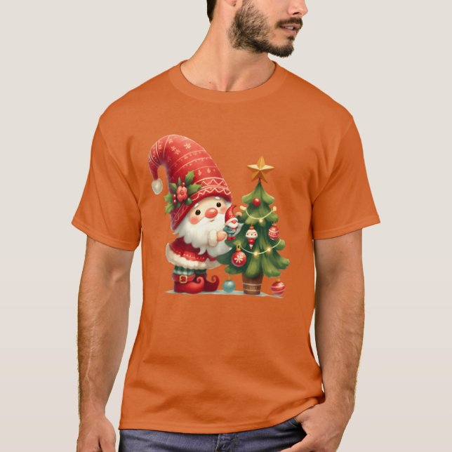 Santan-julgranen God jul, julgranen Retro b T Shirt (Framsida)