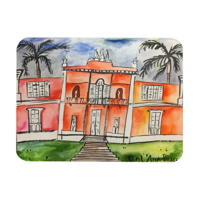 Sant'Ana Palace Azres Ponta Delgalda São Miguel Magnet (Horisontell)