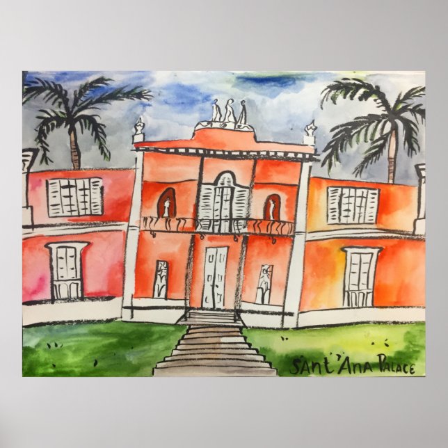 Sant'Ana Palace Azres Ponta Delgalda São Miguel Poster (Framsidan)