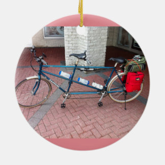 Santana Tantem cykel Julgransprydnad Keramik