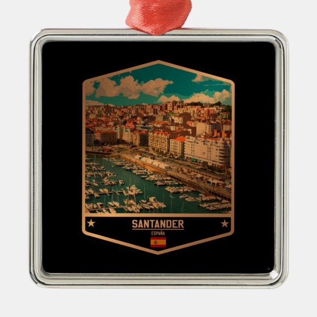 Santander Julgransprydnad Metall (Framsidan)