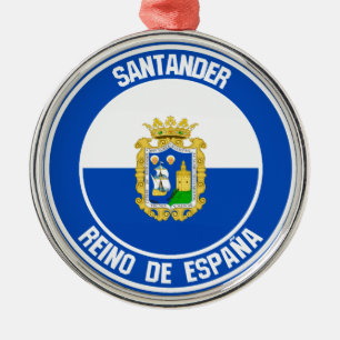 Santander Round Emblem Julgransprydnad Metall