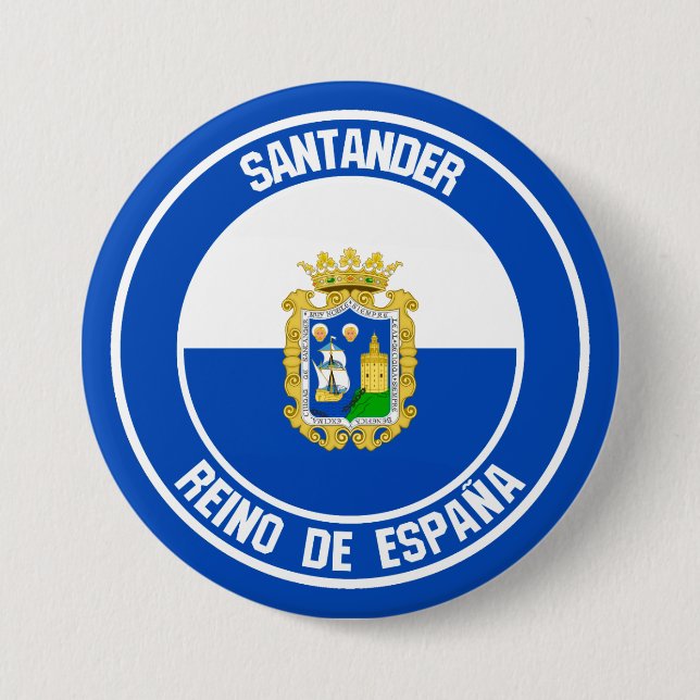 Santander Round Emblem Knapp (Framsida)