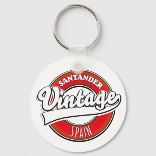 Santander Spanien vintage stil logotyp Nyckelring