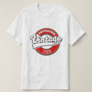 Santander Spanien vintage stil logotyp T Shirt