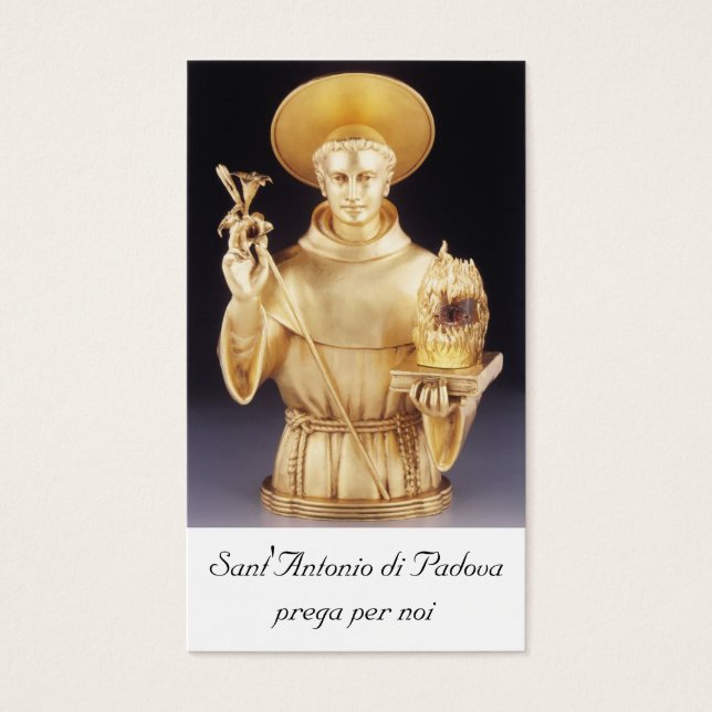 Sant'Antonio santino - st Anthony heliga Card Visitkort (Framsidan)