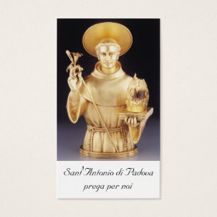 Sant'Antonio santino - St Anthony heligakort Visitkort
