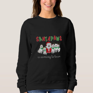 Santapaws is coming to town t shirt