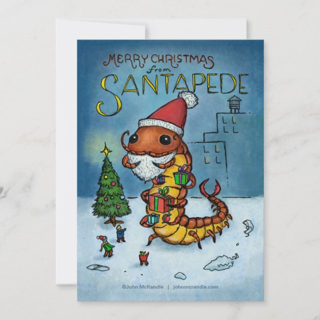 Santapede-kort Julkort (Framsida)