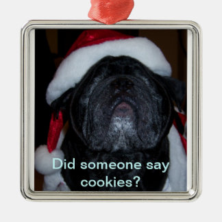 SantaPug Julgransprydnad Metall