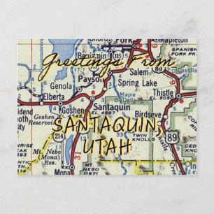 Santaquin Utah Vintage Vykort