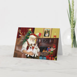 Santa's 2 Jackar Russell's Helgkort