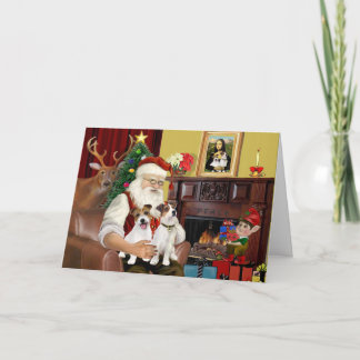 Santa's 2 Jackar Russell's Helgkort