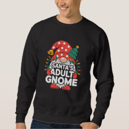 Santa's Adult Gnome Funny Christmas Lights Lång Ärmad Tröja