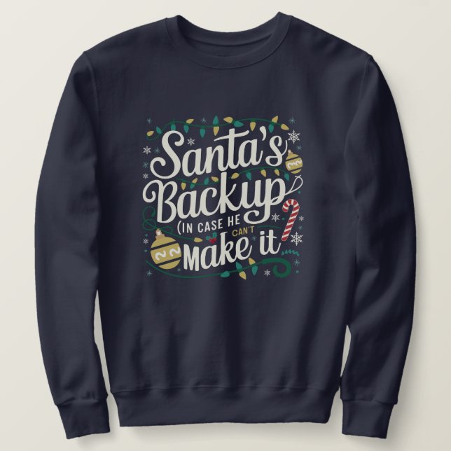 Santa's Backup | Tunnus från den fantastiska famil Lång Ärmad Tröja (Design framsida)