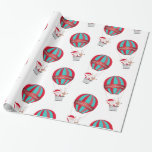 Santa's Balloon Ride God jul Presentpapper<br><div class="desc">Tomten och en av hans renar tar en luftballong på sig för att önska alla ett God jul. Den här designen är ett mönster med upprepade sidor som kan förstoras eller förminskas genom att välja "anpassa" och "plus" eller "minus" för att förstora eller förstora mönster på den här pappra.</div>