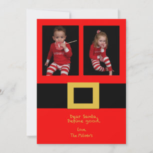 Santa's Bälte 2-fotojulkort Julkort