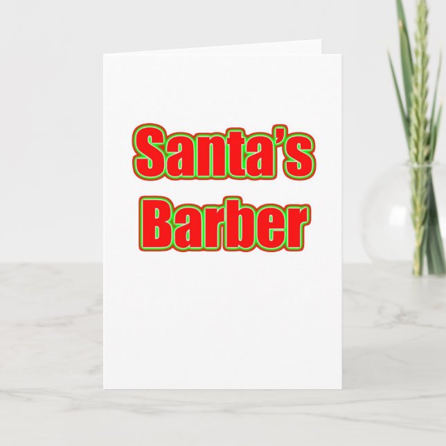 Santas barberare helgkort (Framsida)