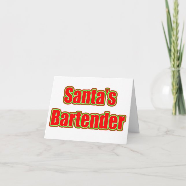 Santas Bartender Helgkort (Framsida)